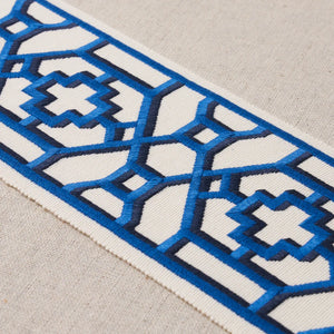 Schumacher Zanzibar Trellis Tape Trim 81280 / Blue