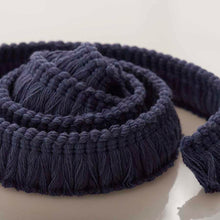 Load image into Gallery viewer, 1.25" Wide Indigo Navy Blue Upholstery Brush Fringe Trim