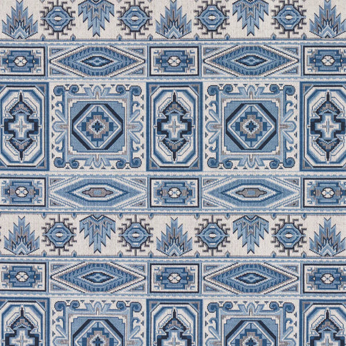 Schumacher Crowley Épinglé Fabric 81330 / Blue