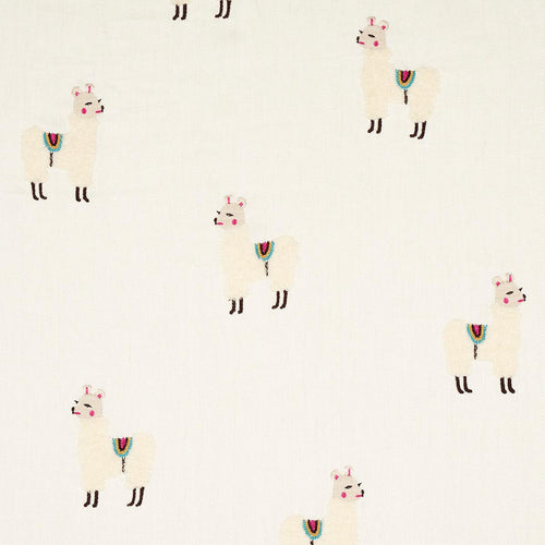 Schumacher Llama Embroidery Fabric 81490 / Multi
