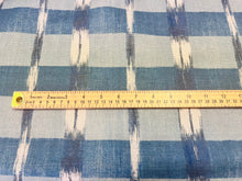 Load image into Gallery viewer, 1.5 Yard Carolina Irving for Thevenon 1908 French Ikat Outdoor Indigo Upholstery Fabric