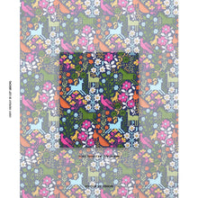 Load image into Gallery viewer, Schumacher Lupita Embroidery Fabric 81520 / Multi On Navy