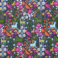 Load image into Gallery viewer, Schumacher Lupita Embroidery Fabric 81520 / Multi On Navy