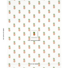Load image into Gallery viewer, Schumacher Pineapple Embroidery Fabric 81530 / Apricot On Ivory