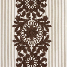 Load image into Gallery viewer, Schumacher Joelle Stripe Fabric 81540 / Chocolate