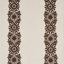 Load image into Gallery viewer, Schumacher Joelle Stripe Fabric 81540 / Chocolate