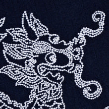 Load image into Gallery viewer, Schumacher Dragon Embroidery Fabric 8155 / Navy