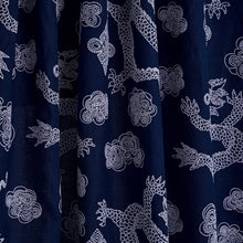 Load image into Gallery viewer, Schumacher Dragon Embroidery Fabric 8155 / Navy