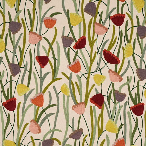 Schumacher Deco Flower Embroidery Fabric 81560 / Multi