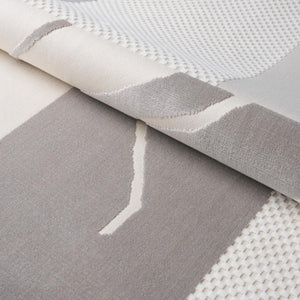 Schumacher Gustavian Dance Velvet Fabric 81801 / Grey