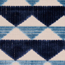 Load image into Gallery viewer, Schumacher Ridge Line Velvet Fabric 81820 / late Blue