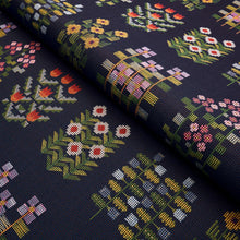 Load image into Gallery viewer, Schumacher Annika Floral Tapestry Fabric 81971 / Multi On Navy