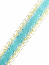 Load image into Gallery viewer, 2&quot; Wide Turquoise Blue Green Drapery Tape Trim