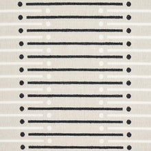 Load image into Gallery viewer, Schumacher Serapo Rustic Weave Fabric 82000 / Carbon &amp; Ivory