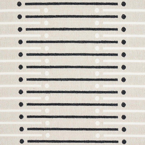 Schumacher Serapo Rustic Weave Fabric 82000 / Carbon & Ivory