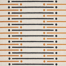 Load image into Gallery viewer, Schumacher Serapo Rustic Weave Fabric 82001 / Carbon &amp; Ochre