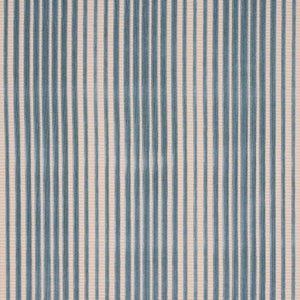Schumacher Chimay Stripe Velvet Fabric 82150 / Ciel