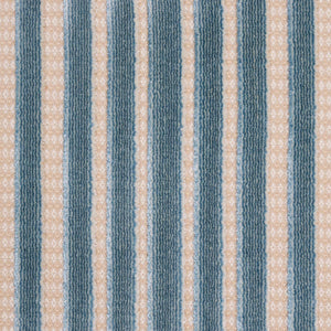 Schumacher Chimay Stripe Velvet Fabric 82150 / Ciel