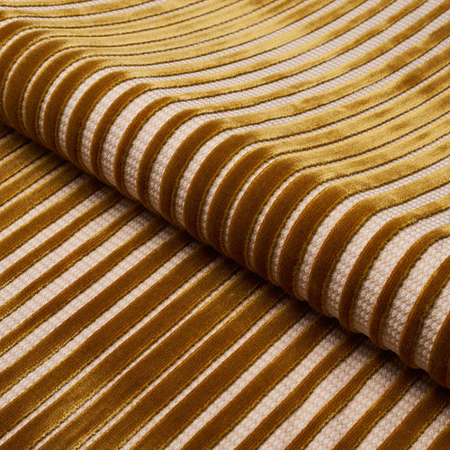 Schumacher Chimay Stripe Velvet Fabric 82151 / Bronze