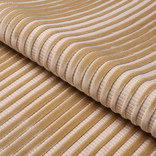 Load image into Gallery viewer, Schumacher Chimay Stripe Velvet Fabric 82153 / Champagne