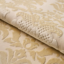 Load image into Gallery viewer, Schumacher Limbourg Damask Velvet Fabric 82161 / Pearl