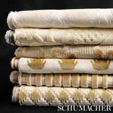 Load image into Gallery viewer, Schumacher Limbourg Damask Velvet Fabric 82161 / Pearl