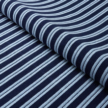 Load image into Gallery viewer, Schumacher Benson Stripe Épinglé Fabric 82180 / Navy
