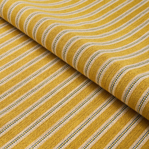 Schumacher Benson Stripe Épinglé Fabric 82182 / Saffron