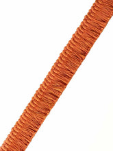 Load image into Gallery viewer, 1.25&quot; Wide Burnt Orange Upholstery Brush Fringe Trim