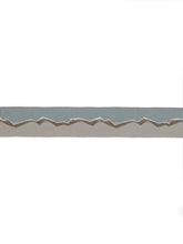 Load image into Gallery viewer, 2&quot; Seafoam Aqua Silver Grey Abstract Geometric Drapery Tape Trim