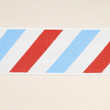 Load image into Gallery viewer, Schumacher Airmail II Indoor/Outdoor Tape Trim 82430 / Red And Blue
