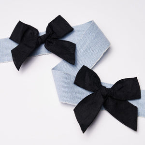 Schumacher Claudia Tape Trim 82470 / Black On Sky