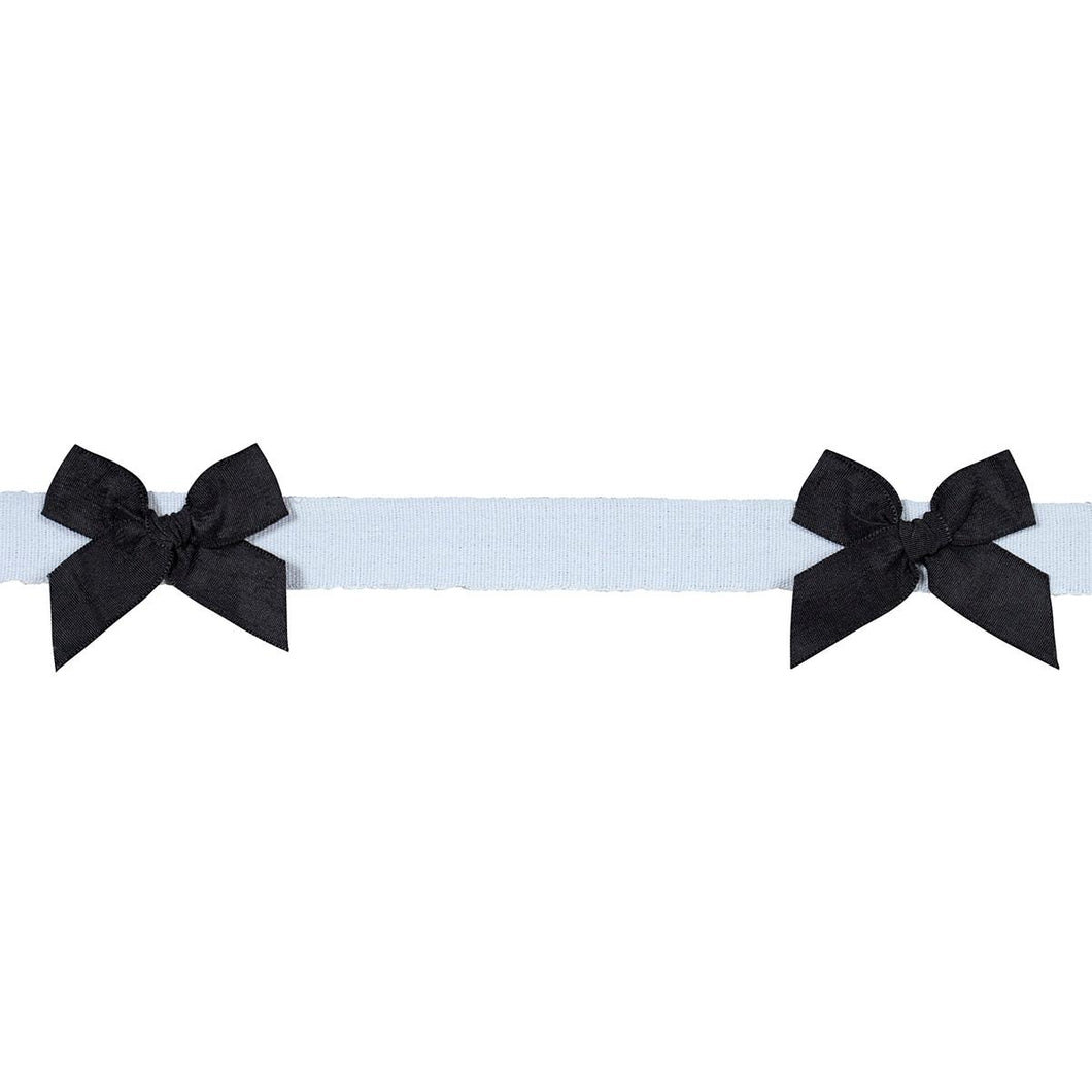 Schumacher Claudia Tape Trim 82470 / Black On Sky