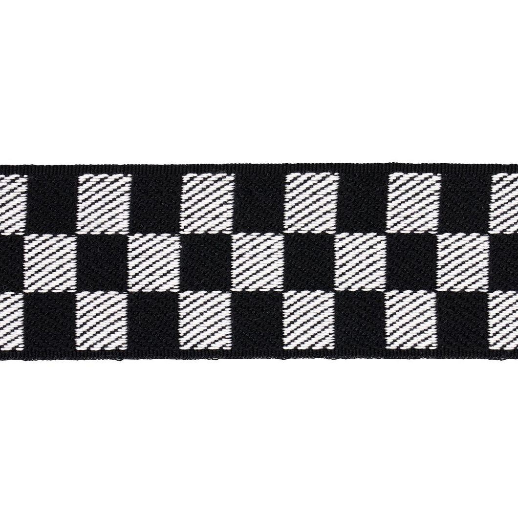 Schumacher Zee Tape Medium Trim 82480 / Black & Ivory