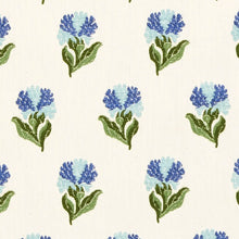 Load image into Gallery viewer, SCHUMACHER ROSINA FLORAL FABRIC / 82631 CORNFLOWER