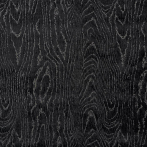 Schumacher Marisa Moire Velvet Fabric 82751 / Smoke