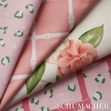 Load image into Gallery viewer, Schumacher Bamboo Trellis Indoor/Outdoor Fabric 82761 Pink