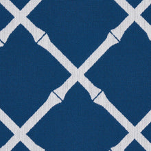 Load image into Gallery viewer, Schumacher Bamboo Trellis Indoor/Outdoor Fabric 82762 Navy