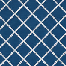 Load image into Gallery viewer, Schumacher Bamboo Trellis Indoor/Outdoor Fabric 82762 Navy
