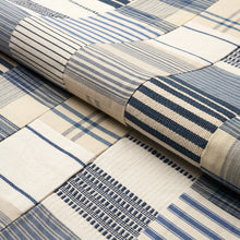 Load image into Gallery viewer, Schumacher Carlisle Patchwork Fabric 82900 / Indigo