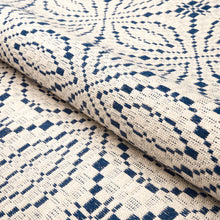 Load image into Gallery viewer, Schumacher Francestown Coverlet Fabric 82911 / Navy