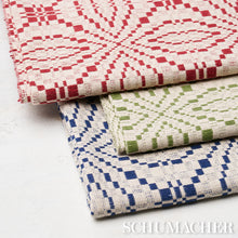 Load image into Gallery viewer, Schumacher Francestown Coverlet Fabric 82911 / Navy