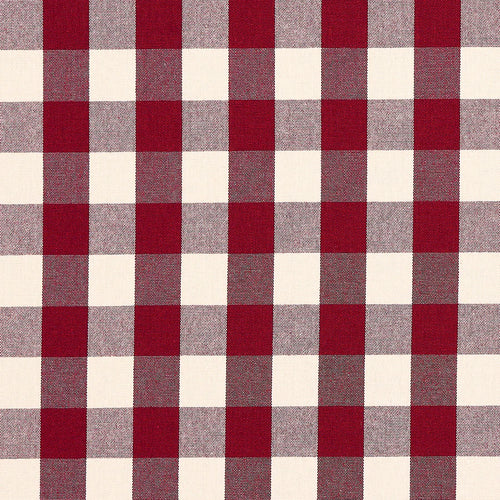 Schumacher Dutton Buffalo Check Fabric 82943 / Crimson