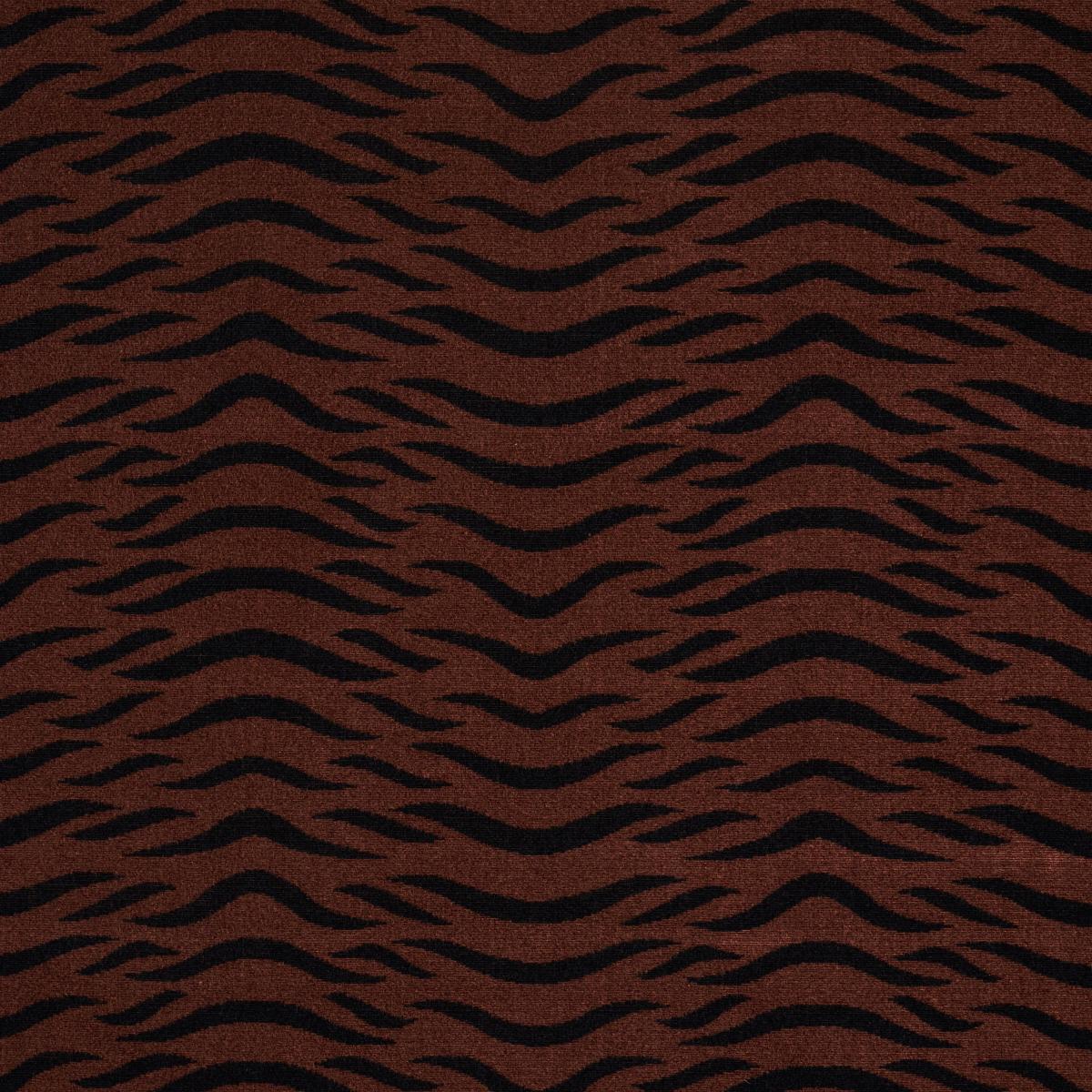 Schumacher Sabi Tiger Velvet Fabric Java | Fabric Bistro