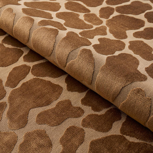 Schumacher Giraffe Velvet Fabric 82970 / Safari