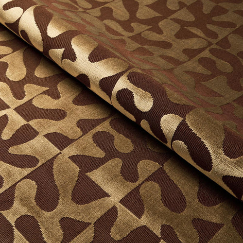 Schumacher Modern Dance Velvet Fabric 82990 / Gold