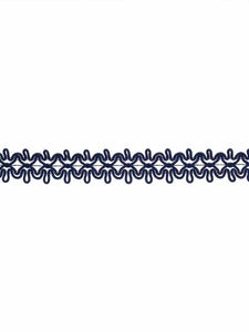 2" Wide Italian Navy Blue Gimp Drapery Tape Trim