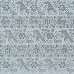 Schumacher Animali Fabric 83120 / Slate Blue