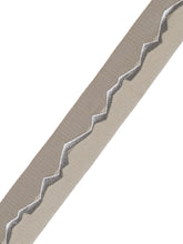 Load image into Gallery viewer, 2&quot; Taupe Silver Grey Abstract Geometric Drapery Tape Trim