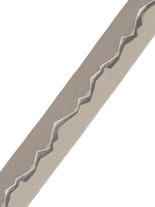 2" Taupe Silver Grey Abstract Geometric Drapery Tape Trim